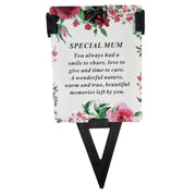 Mum Laminated Memorial Funeral Grave Card With Special Message